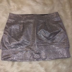 Express metallic mini skirt